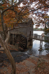 Grist mill in the fall