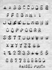 Punched raised type © REDAV