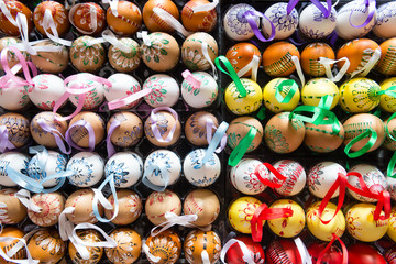 Easter eggs, hand painted, beautiful and colorful