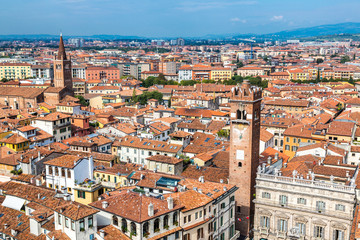 Fototapeta na wymiar Aerial view of Verona, Italy