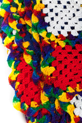 Fragment of Blanket made of granny Squares