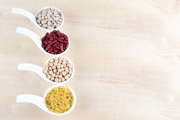 different sorts of legumes