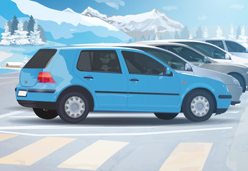 Winter car parking