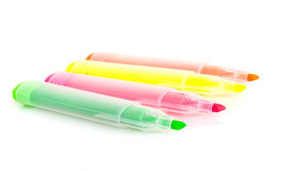 Colorful markers pens.