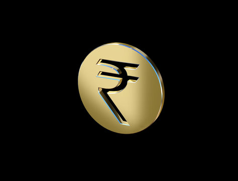 Indian rupee symbol image in the form of coins
