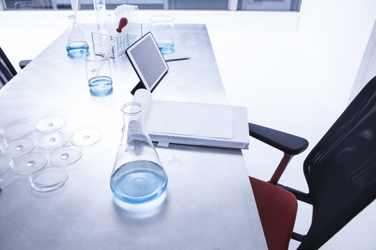Researchers desk