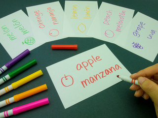 Making Language Flash Cards; Spanish