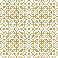 Geometric Abstract Seamless  Pattern with Golden Octagons