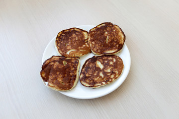 Plate with pancakes