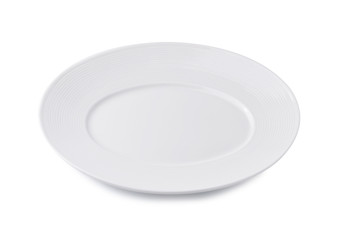 empty plate isolated on white background