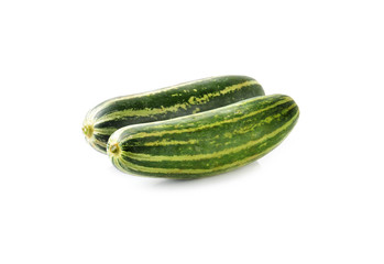 Fresh cucumber isolated on white background