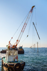 金田海岸の電柱を撤去