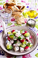 Salad of radish and cucumber