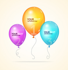 Vector ballon. Option banner