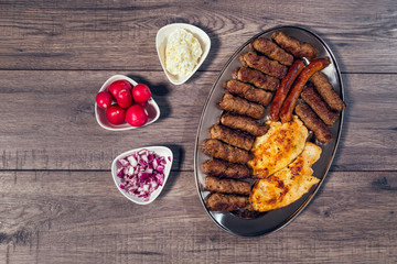 Grilled kebab, turkish style barbecued meat