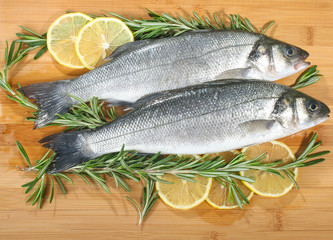 seabass with lemon and rosemary