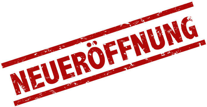 Neuer&ouml;ffnung Stempel rot grunge