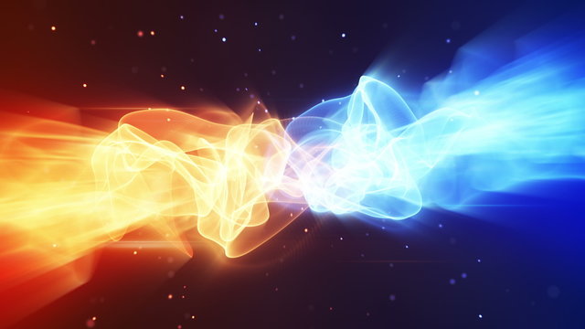 fire and ice seamless loop background 4k (4096x2304)