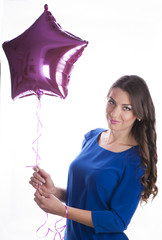 Fototapeta premium Woman with balloon