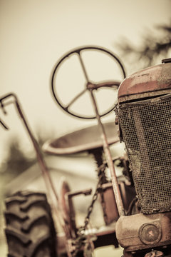 Old Red Vintage Tractor
