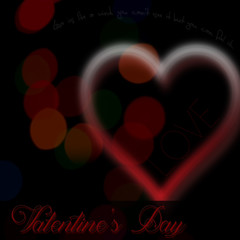 Valentines Day bokeh heart