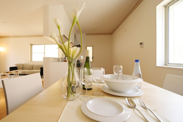 リビングダイニング テーブルクローズアップイメージ