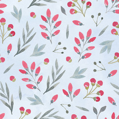 Watercolor seamless floral pattern