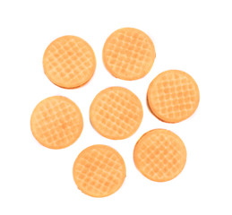 Closeup cookie biscuits with filling.