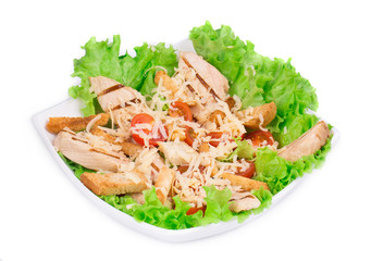 Caesar salad with parmesan.