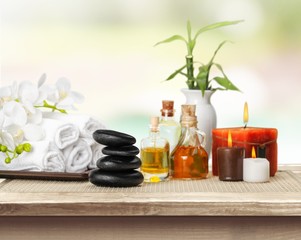 Fototapeta na wymiar Aromatherapy. Spa products