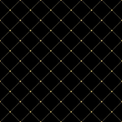 Geometric Modern  Seamless Pattern with Golden Dots