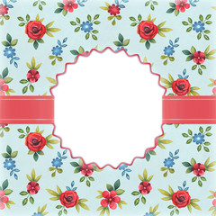 Watercolor floral background. Perfect for greeting card or invit