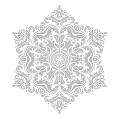 Damask  Pattern. Orient Grey Ornament
