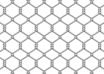 Fototapeta premium mesh wire for fencing on a white background