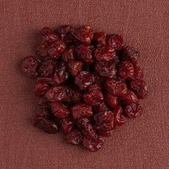 Circle of dried cranberries