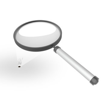 Branden met een vergrootglas