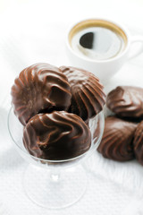 marshmallows in chocolate