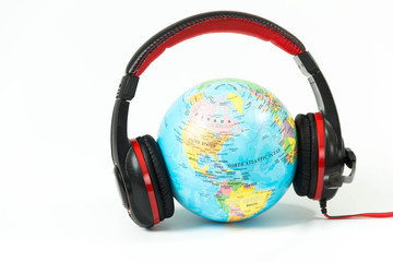 communication world listening isolated on white background