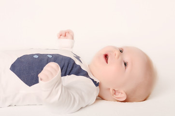 Baby on a white background