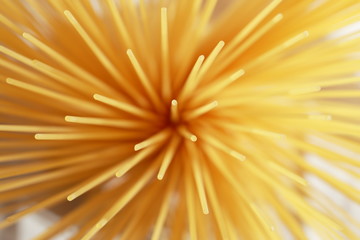 Bunch of spaghetti pasta. Selective focus
