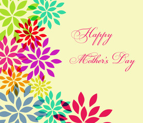 Fototapeta na wymiar Happy Mothers Day celebration with flower