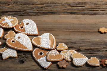 gingerbread heart-shaped
