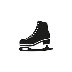 The skates icon. Figure Skates symbol. Flat