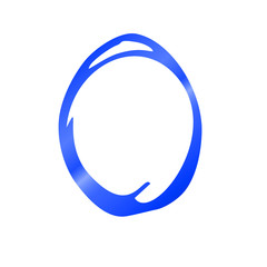 blaue Kreisform...oval