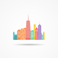 Fototapeta premium City Icon Vector Illustration