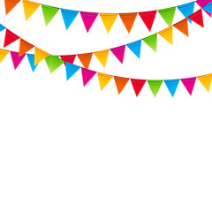 Party Background with Flags Vector Illustration. EPS 10