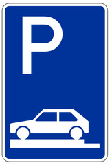 Parken ganz auf Gehwegen quer zur Fahrtrichtung links