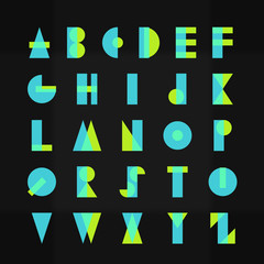 funky alphabet typography font