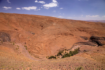 inhospitable rocks in the mountains of the High Atlas, Morocco