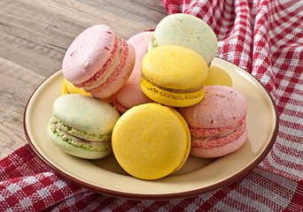 sweet pastries on the old wooden background